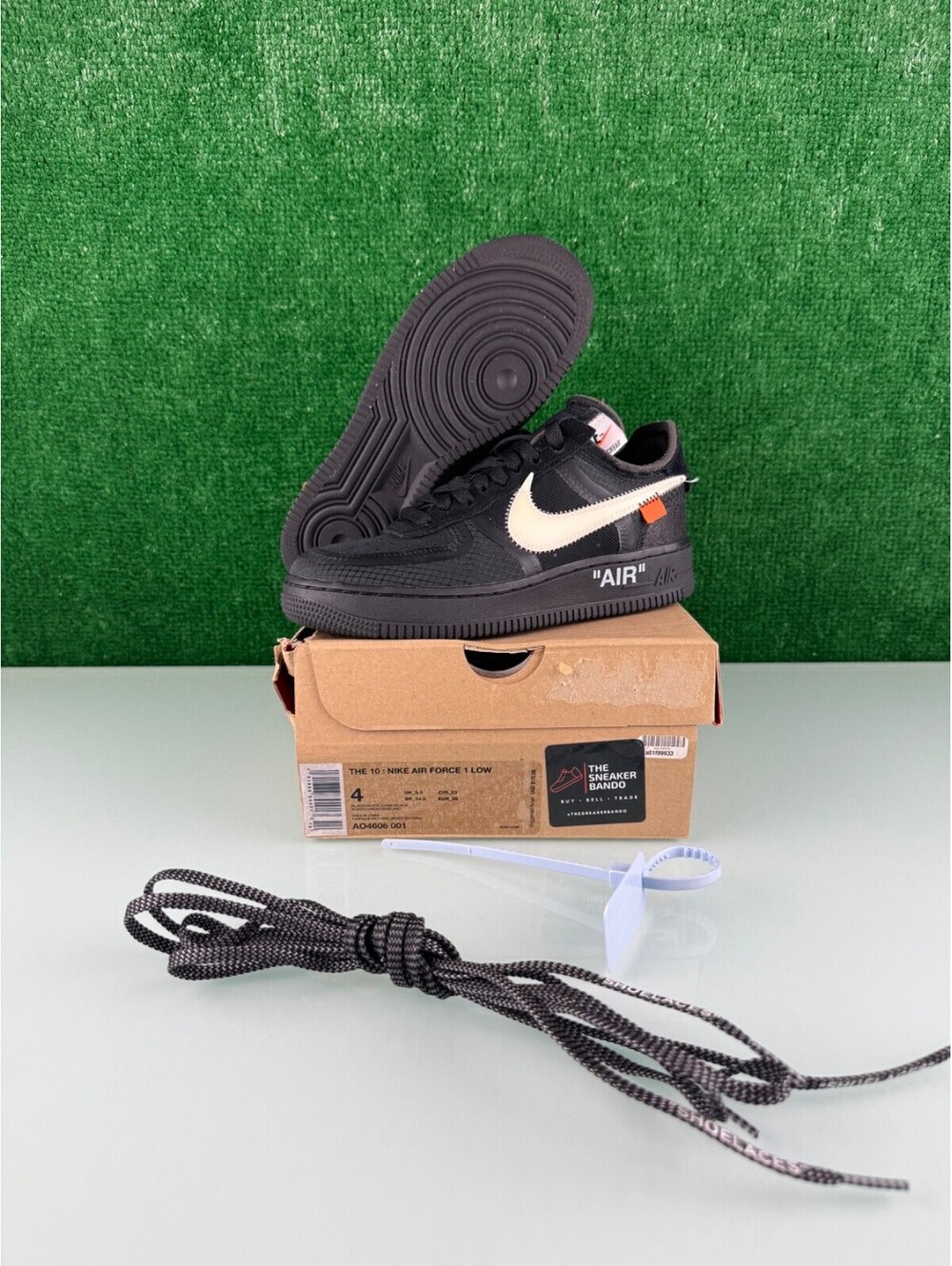 Size 4M/5.5W - Nike Air Force 1 Low x OFF-WHITE Black 2018